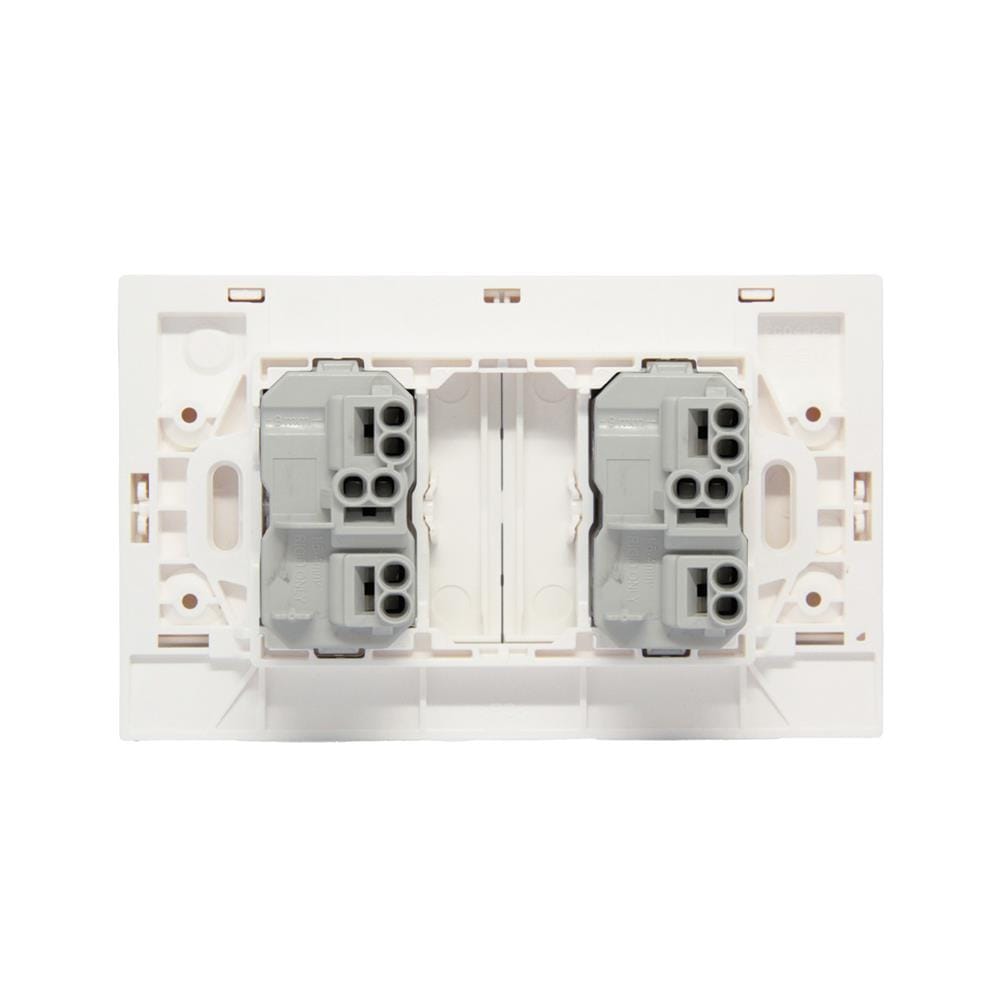 ชุดสวิตช์ 2 ทาง 2 ช่อง BTICINO NEXY SQW4003A2L สีขาว