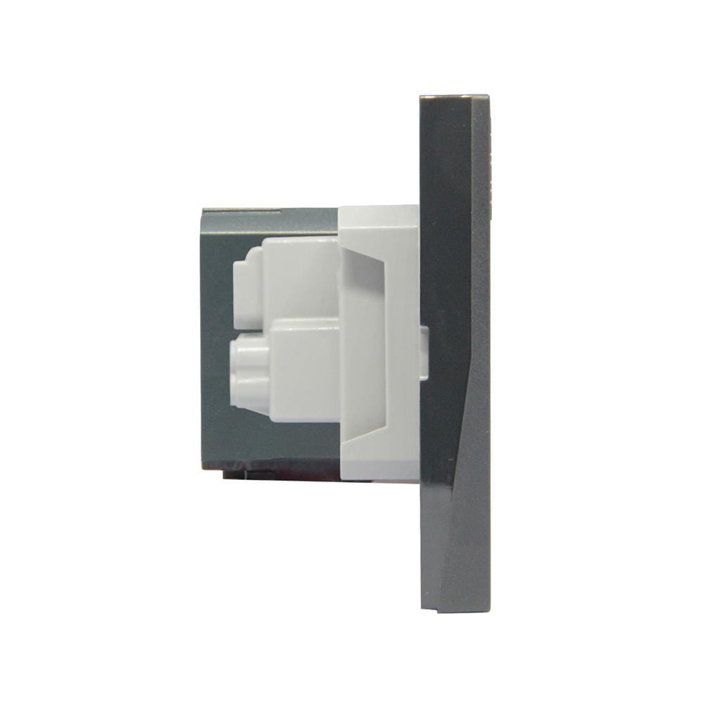 ชุดเต้ารับเดี่ยว 3 ขา พร้อม USB TYPE A + TYPE C BTICINO NEXY SQG4126AC สีดำ
