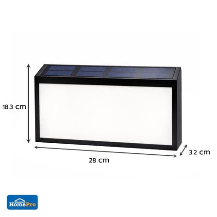 ไฟผนังภายนอก SOLAR CARINI ID-LIGHT2 1 วัตต์ DAYLIGHT/COOL WHITE/WARM WHITE สีดำ_7