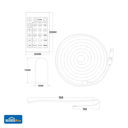 ไฟเส้น LED CARINI NEON FLEX 5 วัตต์ 5 เมตร RGB_6