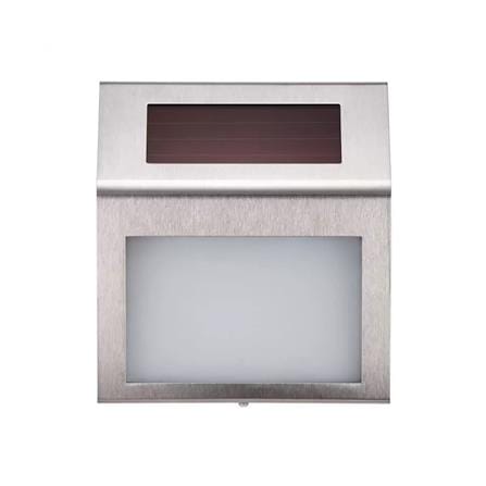 ไฟผนังภายนอก SOLAR CARINI ID-LIGHT1 0.24 วัตต์ WARM WHITE สีเงิน_0