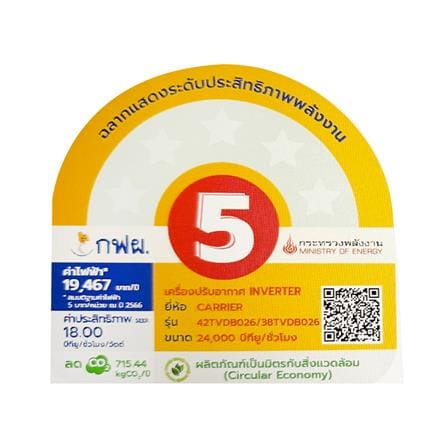แอร์ผนัง CARRIER 42TVDB026/38TVDB026 24000 บีทียู อินเวอร์เตอร์_6