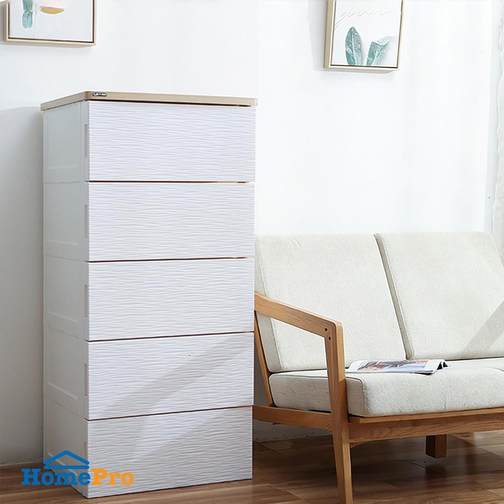 ตู้ลิ้นชัก 5 ชั้น STACKO MOKU 56.5x43x100 ซม. สีขาว
