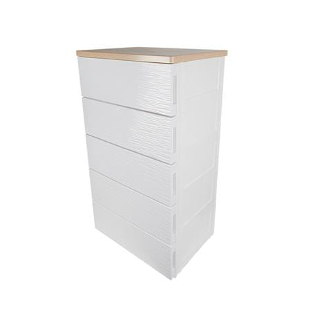 ตู้ลิ้นชัก 5 ชั้น STACKO MOKU 56.5x43x100 ซม. สีขาว_1