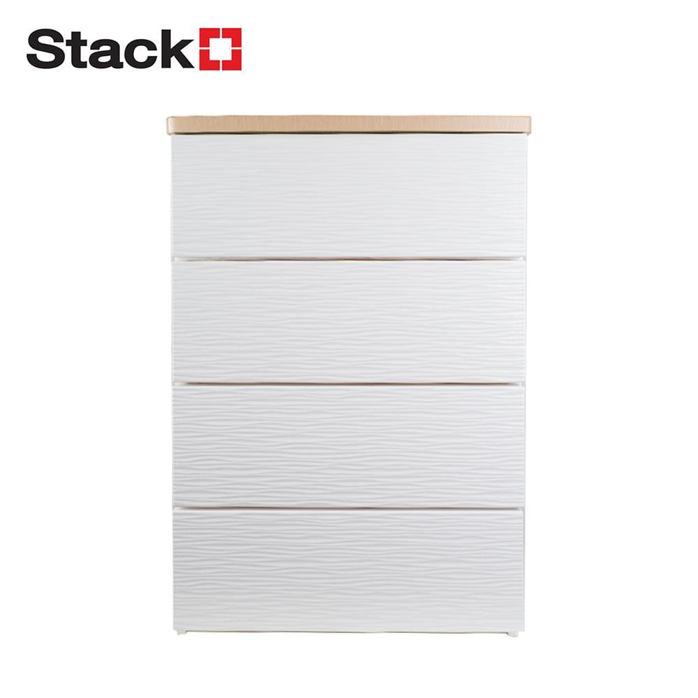 ตู้ลิ้นชัก 4 ชั้น STACKO MOKU 56.5x43x81 ซม. สีขาว
