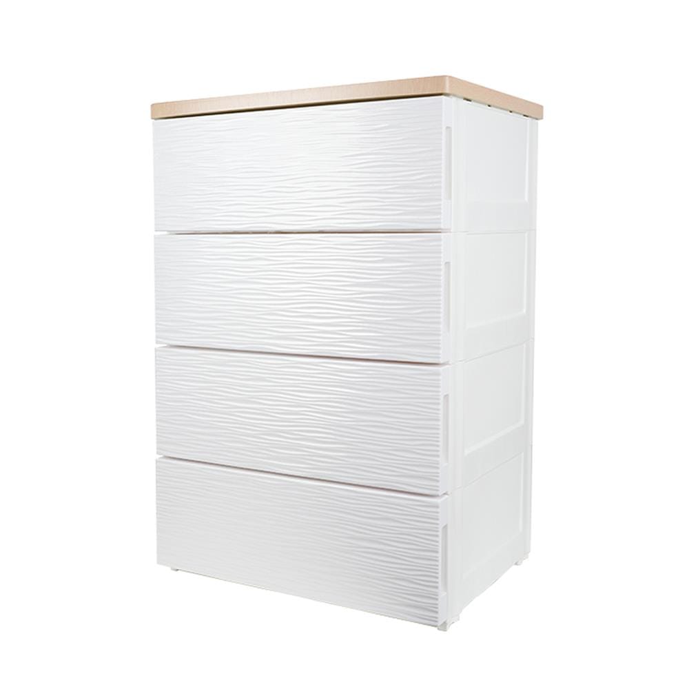 ตู้ลิ้นชัก 4 ชั้น STACKO MOKU 56.5x43x81 ซม. สีขาว