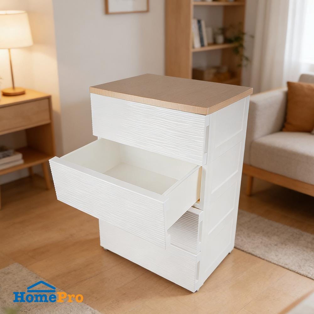 ตู้ลิ้นชัก 4 ชั้น STACKO MOKU 56.5x43x81 ซม. สีขาว