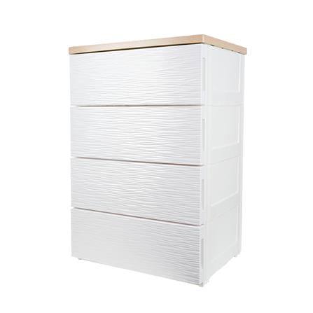 ตู้ลิ้นชัก 4 ชั้น STACKO MOKU 56.5x43x81 ซม. สีขาว_1