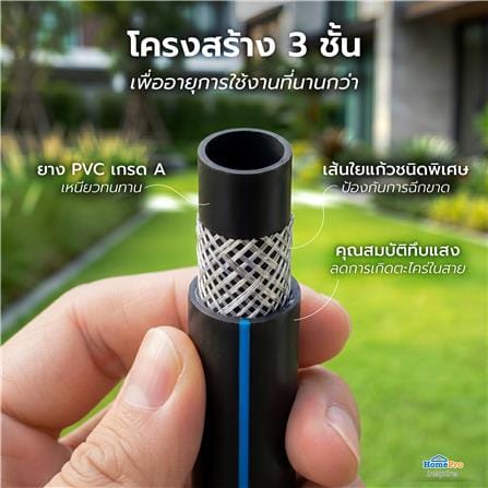 สายยางโรลใยแก้ว SPRING 1/2 นิ้ว x 20 ม. สีดำ_7