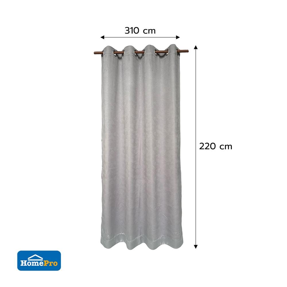 ผ้าม่าน EYELET HOME LIVING STYLE MAVIS UV 310x220 ซม. สีเทา