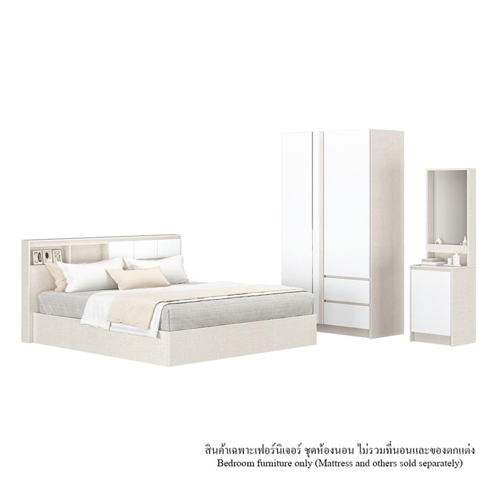 ชุดห้องนอน 6 ฟุต KONCEPT MACHI สี WHITE