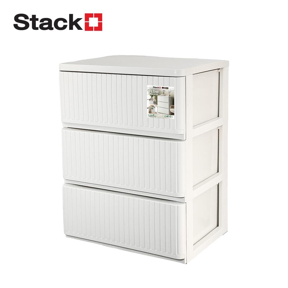 ตู้ลิ้นชัก 3 ชั้น STACKO FLOW 53.5x40x70 ซม. สีขาว
