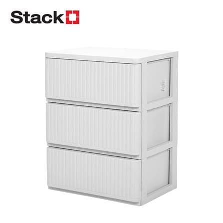 ตู้ลิ้นชัก 3 ชั้น STACKO FLOW 53.5x40x70 ซม. สีขาว_1