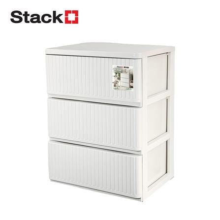 ตู้ลิ้นชัก 3 ชั้น STACKO FLOW 53.5x40x70 ซม. สีขาว_0