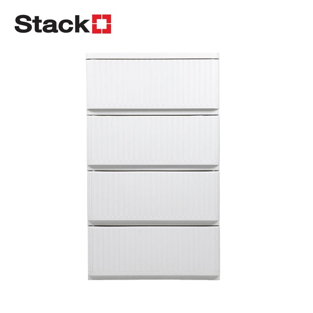 ตู้ลิ้นชัก 4 ชั้น STACKO FLOW 53.5x40x92.5 ซม. สีขาว_1