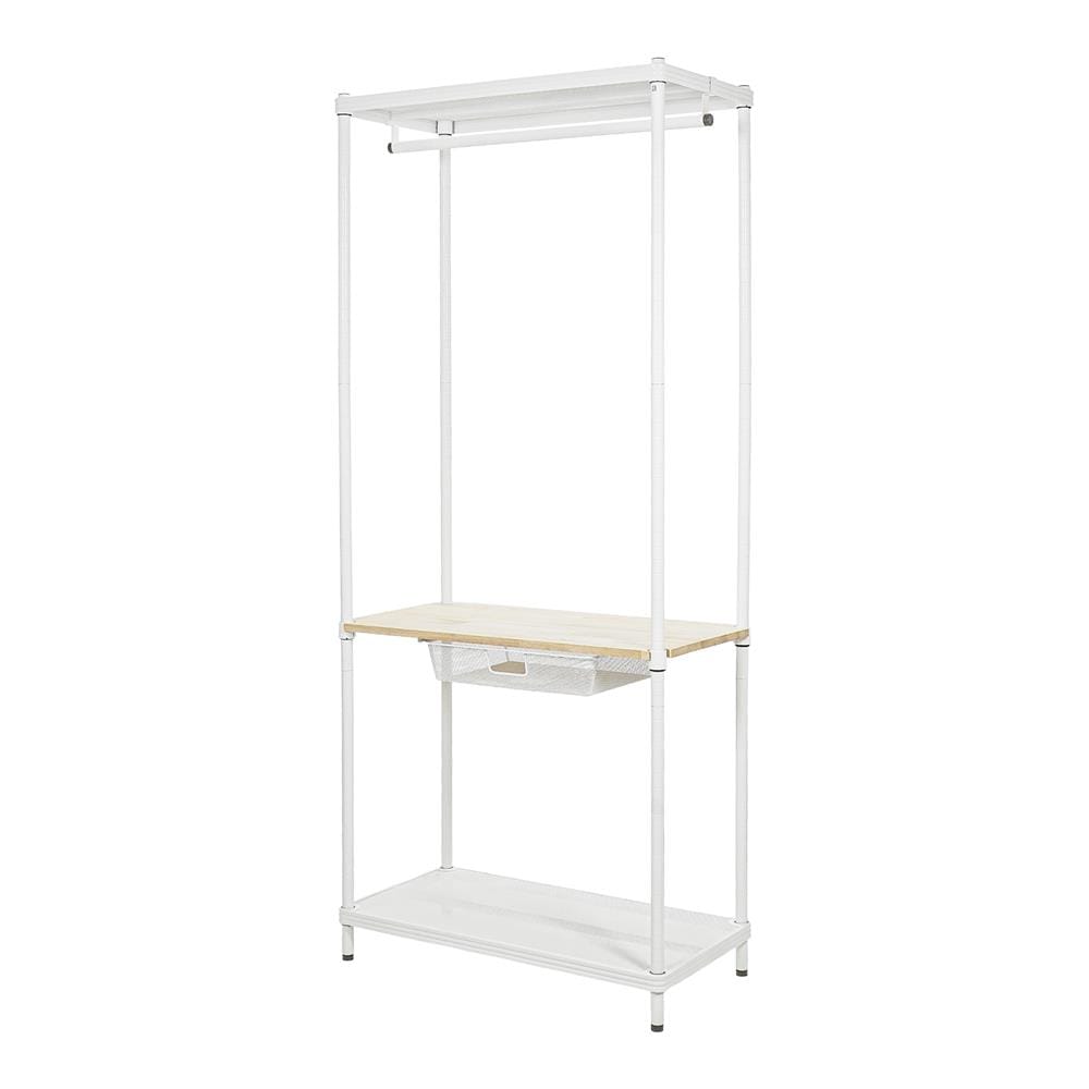 โครงตู้ราวแขวนพร้อมชั้นวาง 2 ชั้น PLIM NORDY 80x40x180 ซม._0