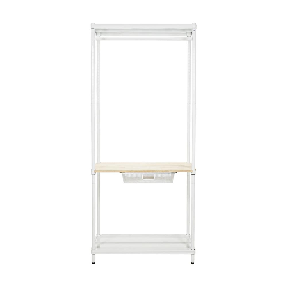 โครงตู้ราวแขวนพร้อมชั้นวาง 2 ชั้น PLIM NORDY 80x40x180 ซม.