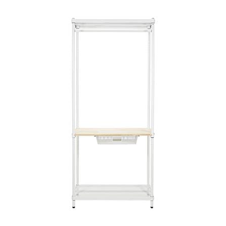 โครงตู้ราวแขวนพร้อมชั้นวาง 2 ชั้น PLIM NORDY 80x40x180 ซม._2