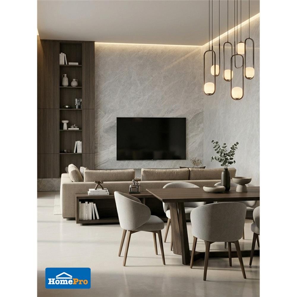 แผ่นตกแต่งผนัง PVC 122x244 ซม. TARA โอปอล์ เทา