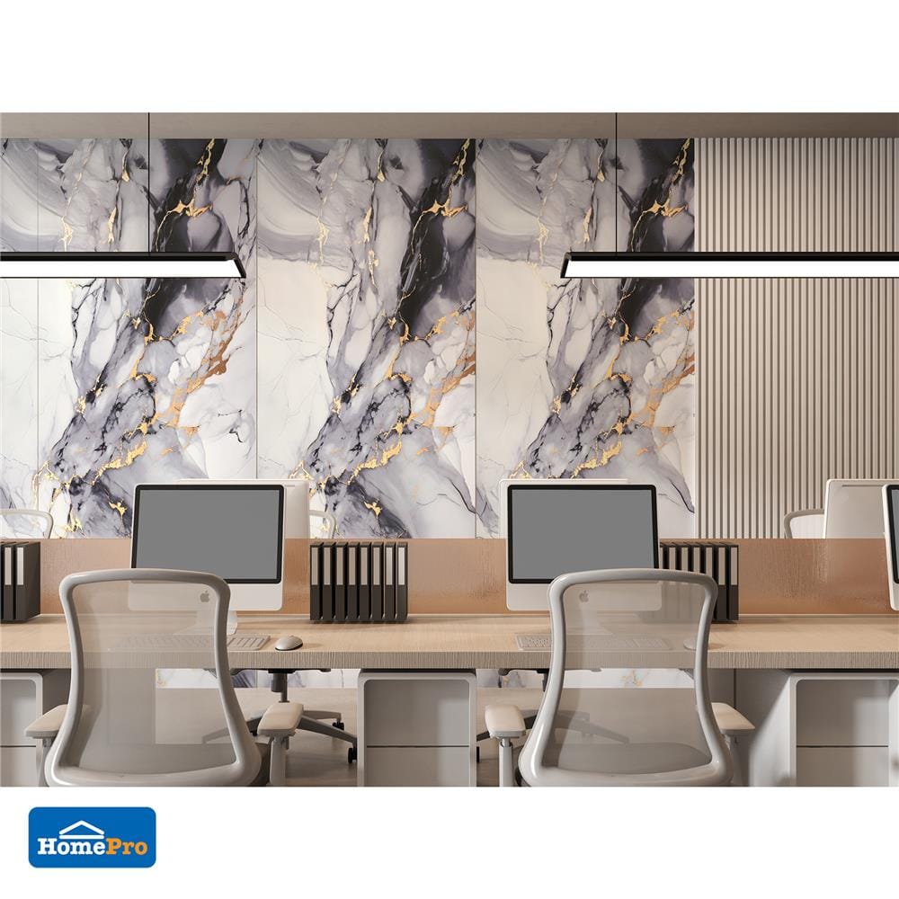 แผ่นตกแต่งผนัง PVC 122x244 ซม. TARA MARBLE GOLD