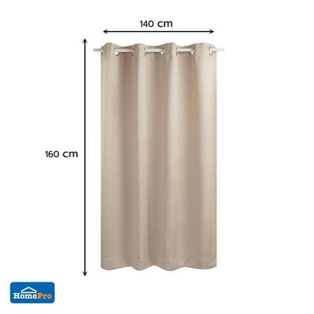 ผ้าม่าน EYELET HOME LIVING STYLE URENA UV 140x160 ซม. สีเบจ_5