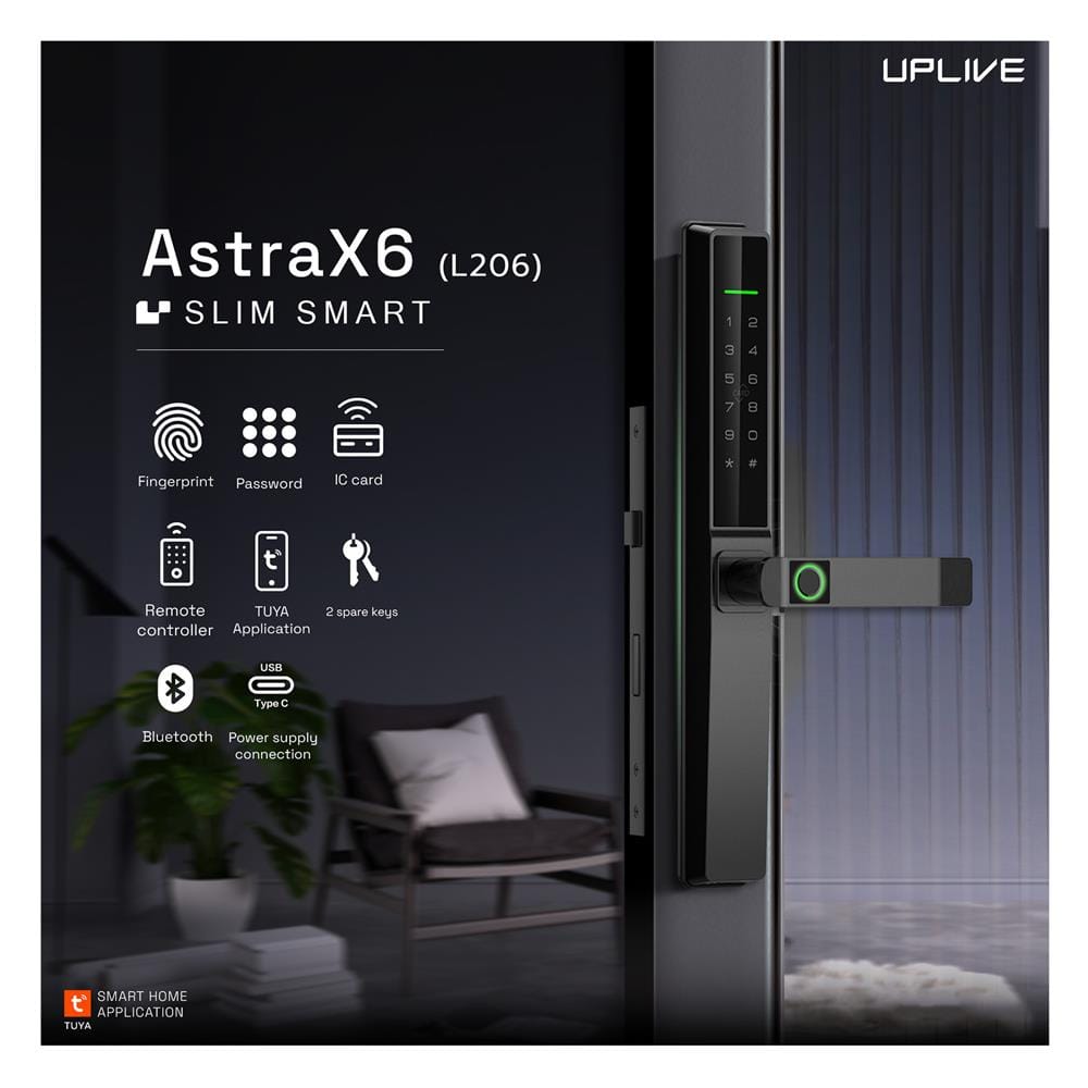 กลอนดิจิตอล UPLIVE L206 (ASTRAX6) สีดำ