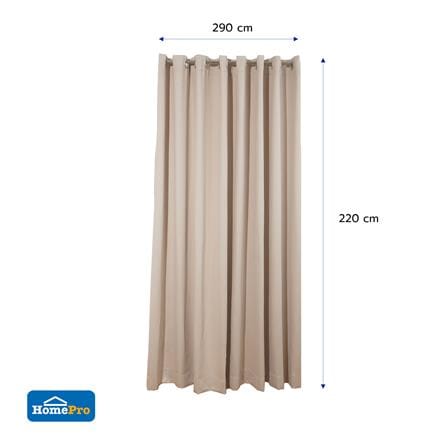 ผ้าม่าน EYELET HOME LIVING STYLE URENA UV 290x220 ซม. สีเบจ_4