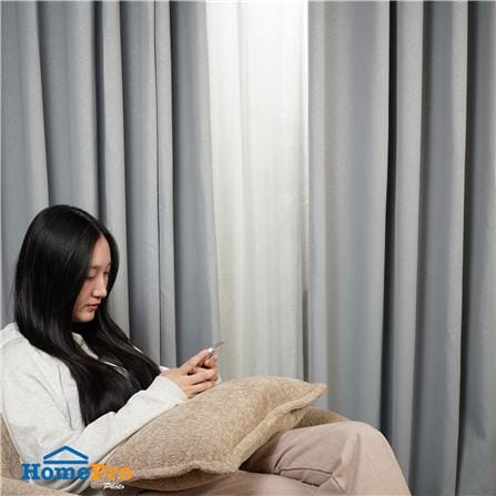 ผ้าม่าน EYELET HOME LIVING STYLE URENA UV 290x220 ซม. สีเทา_4