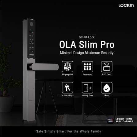 กลอนดิจิตอล LOCKIN OLA SLIM PRO สีดำ_1