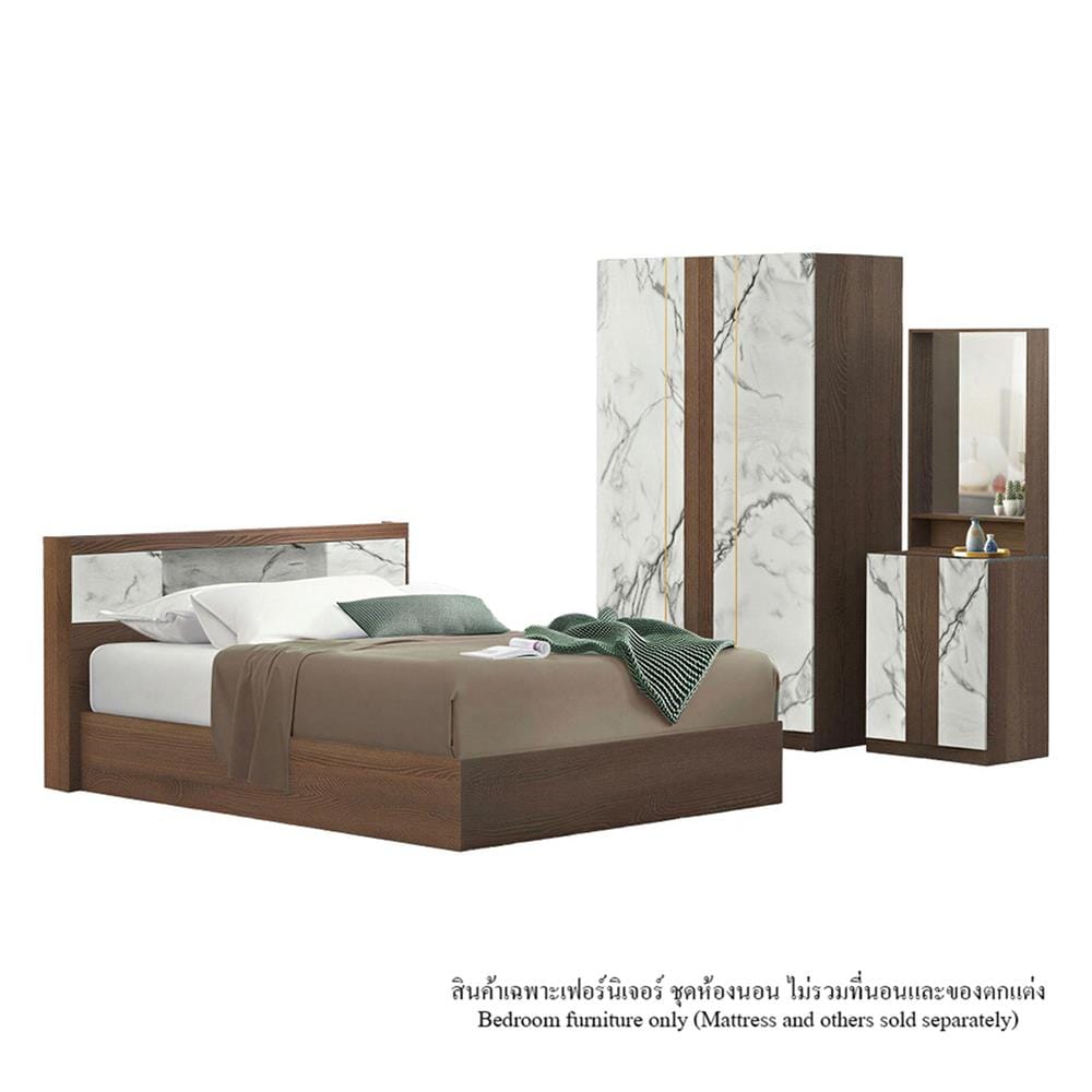 ชุดห้องนอน 5 ฟุต KONCEPT MARLIN สี MOCHA OAK