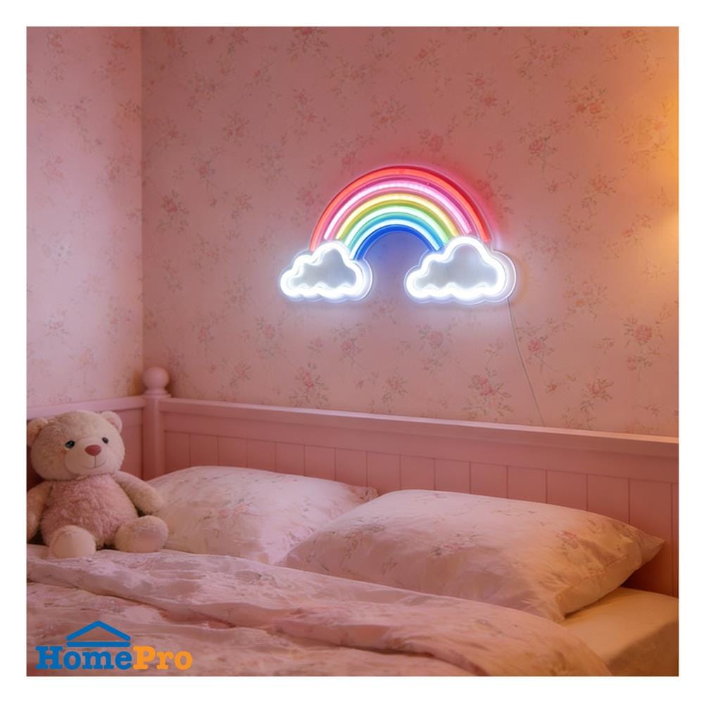 ป้ายไฟ LED CARINI RAINBOW สีแดง/ชมพู/เหลือง/เขียว/น้ำเงิน/ขาว