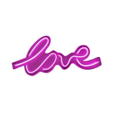 ป้ายไฟ LED CARINI LOVE สีขาว/ชมพู_0