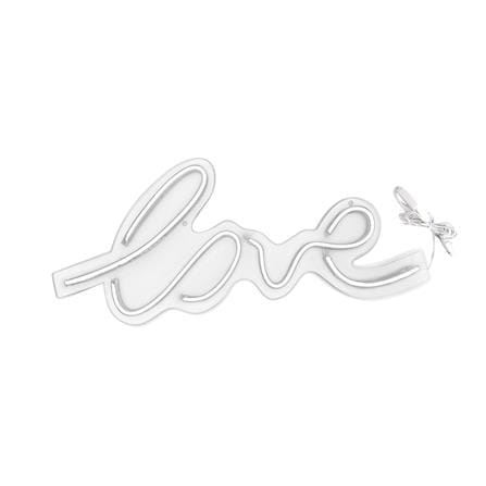 ป้ายไฟ LED CARINI LOVE สีขาว/ชมพู_1