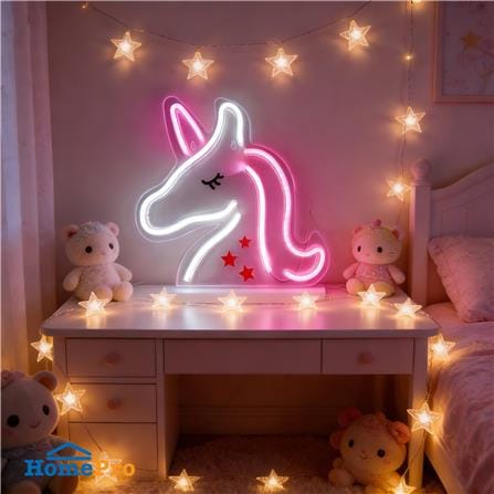 ป้ายไฟ LED CARINI UNICORN สีขาว/ชมพู_1