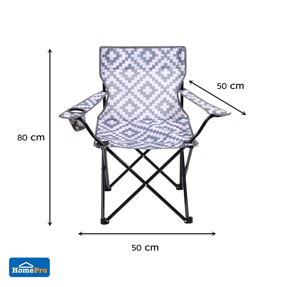เก้าอี้แคมป์ปิ้ง SPRING XPLOR 50x80 ซม. สีขาว/เทา