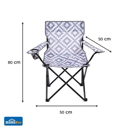 เก้าอี้แคมป์ปิ้ง SPRING XPLOR 50x80 ซม. สีขาว/เทา_5