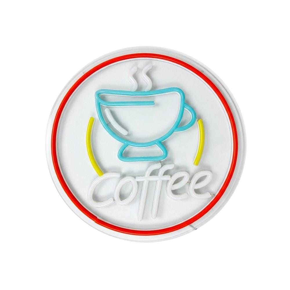 ป้ายไฟ LED CARINI COFFEE 10 วัตต์ สีแดง/เหลือง/น้ำเงิน/ขาว