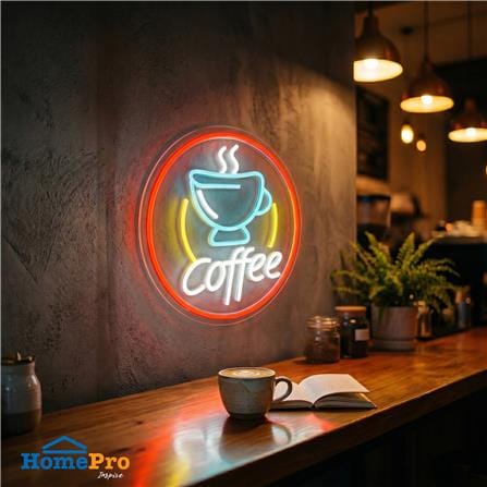 ป้ายไฟ LED CARINI COFFEE 10 วัตต์ สีแดง/เหลือง/น้ำเงิน/ขาว_1