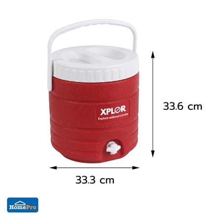 กระติกน้ำแข็งทรงกลมมีก๊อก SPRING XPLOR 13 ลิตร สีแดง_1