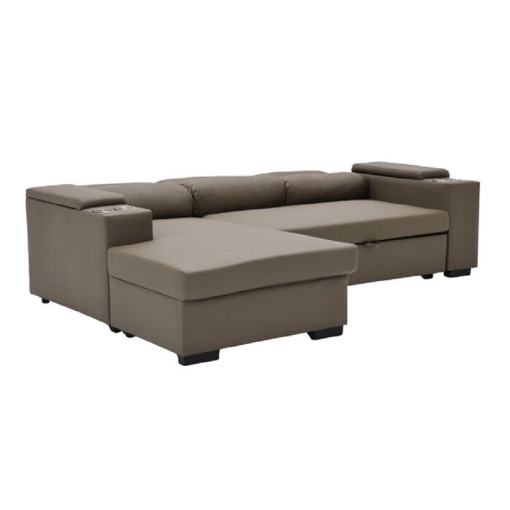โซฟาเข้ามุมซ้าย SOFA SOLUTIONS GOMIC สีน้ำตาล