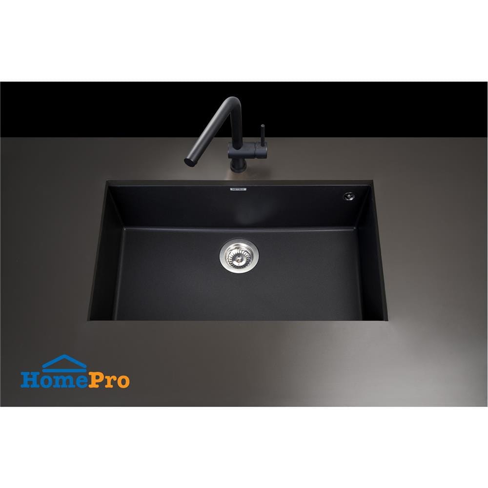 ซิงค์ฝัง 1 หลุม METRIX KIN100UBL BK U 76 ซม. สีดำ
