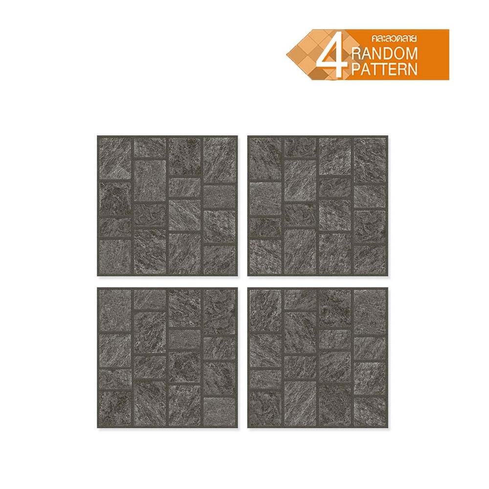 กระเบื้องพื้นพอร์ซเลน 40x40 ซม. TARA อันเนซี่ เทาเข้ม A 0.96 ตร.ม.