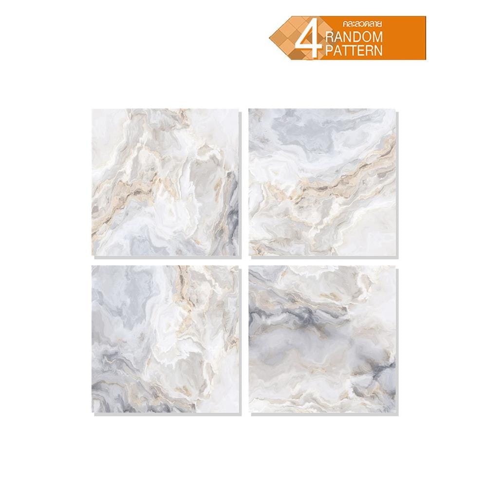 กระเบื้องพื้น 16x16 นิ้ว DURAGRES โพซี่ เทา (REC) A 0.96 ตร.ม.