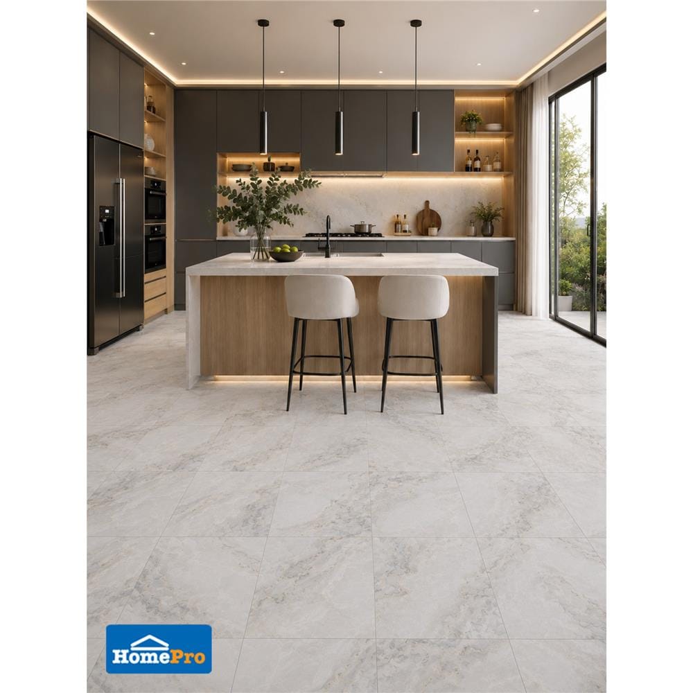 กระเบื้องพื้น 16x16 นิ้ว DURAGRES โพซี่ เทา (REC) A 0.96 ตร.ม.