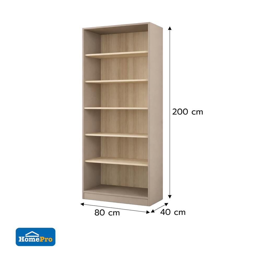 ชั้นวางของ 6 ชั้น FURDINI KEEPER+ 80 ซม. สี LIGHT OAK/SOFT BEIGE