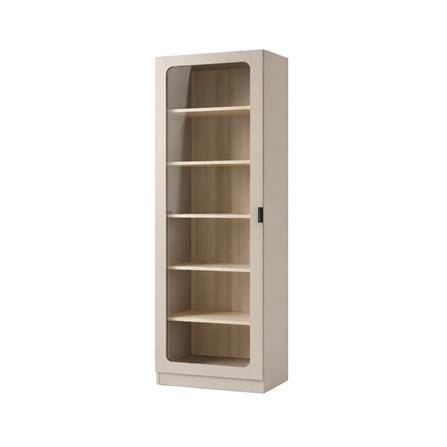 ตู้โชว์ FURDINI KEEPER+ 60 ซม. สี LIGHT OAK/SOFT BEIGE/กระจกใส_0