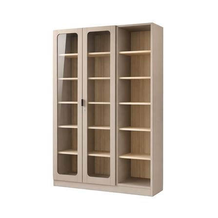 ตู้โชว์ 2 บานเปิด FURDINI KEEPER+ 120 ซม. สี LIGHT OAK/SOFT BEIGE/กระจกใส_0