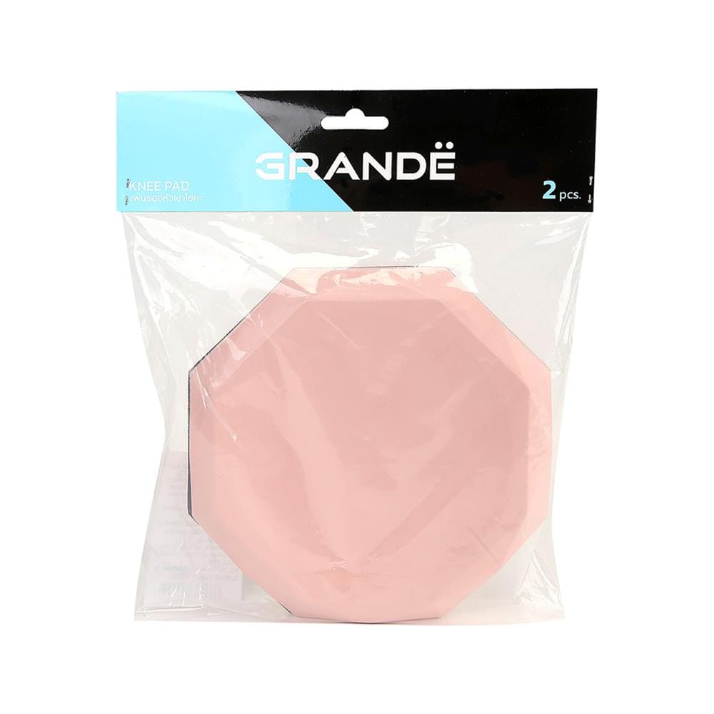 แผ่นรองหัวเข่าและข้อศอกสำหรับโยคะ GRANDE สีชมพู (ชุด 2 ชิ้น)