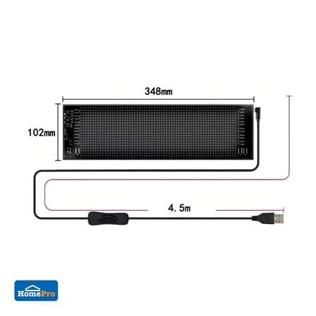ป้ายไฟ LED HOMEPRO SMART PIXEL MATRIX 20x64 พิกเซล 10 วัตต์ RGB_1