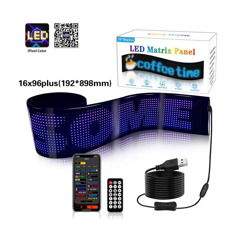 ป้ายไฟ LED HOMEPRO SMART PIXEL MATRIX 16x96 พิกเซล 10 วัตต์ RGB